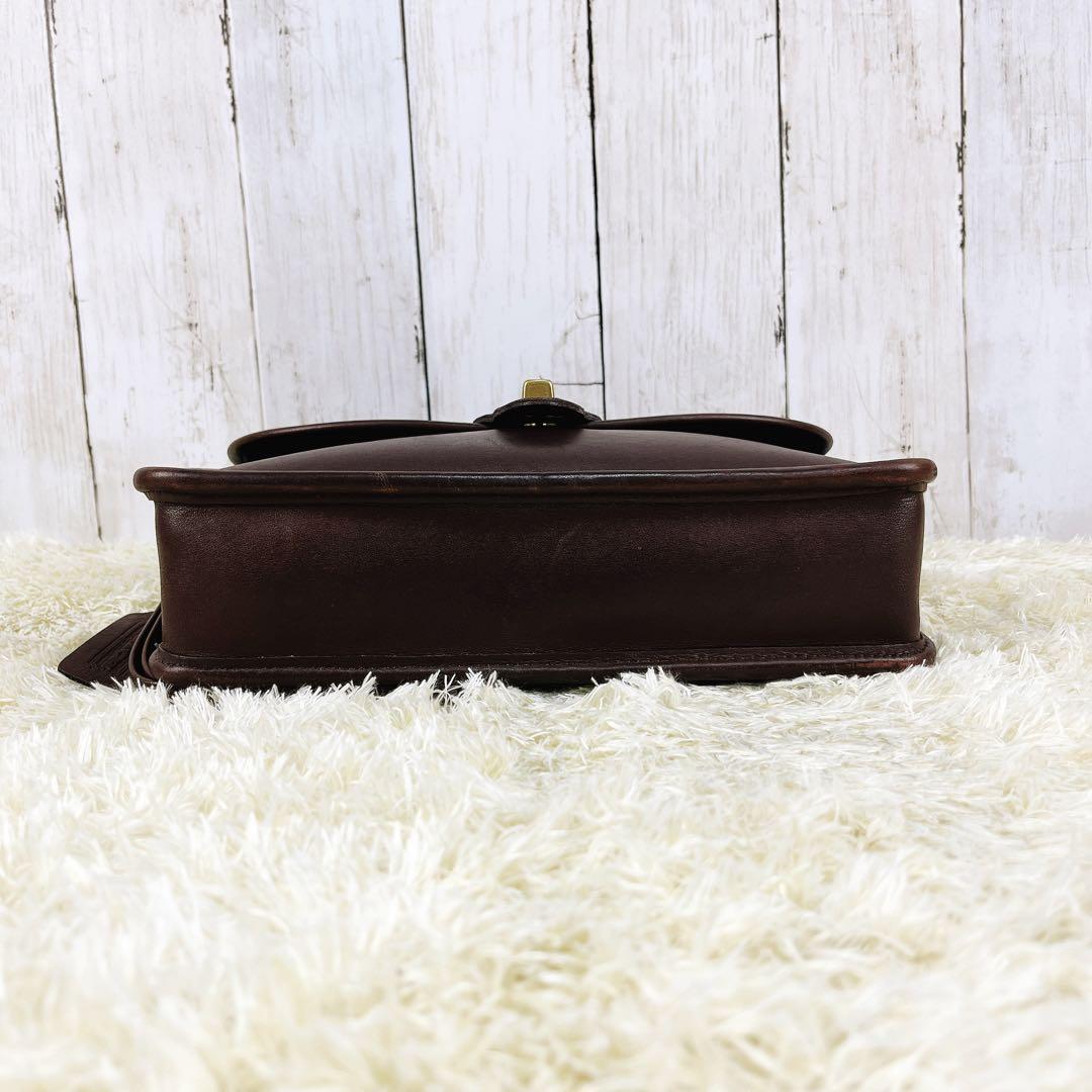 【美品・希少】OLDCOACH クラッチバッグ ターンロック ダークブラウン