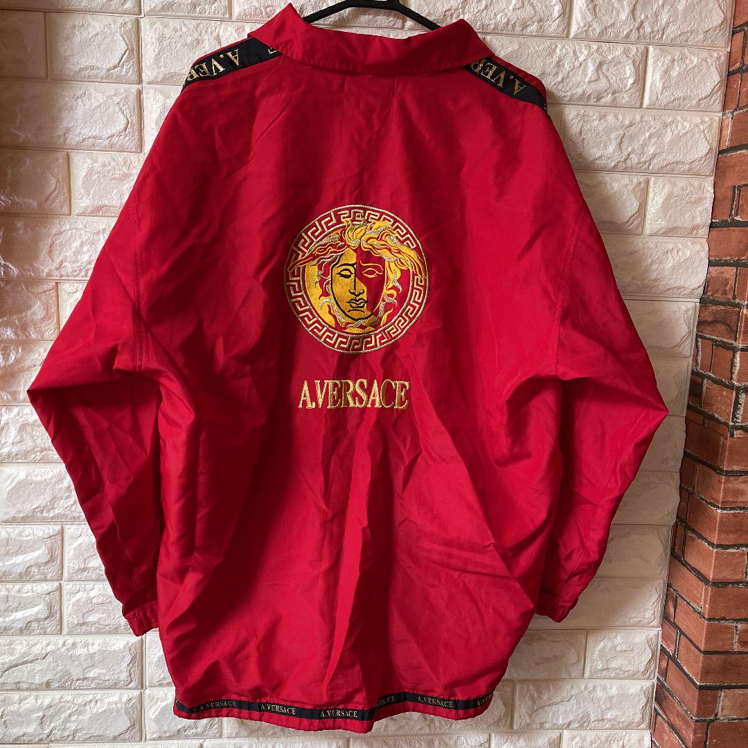 得価大特価 A.VERSACE ヴェルサーチ ナイロンジャケット 刺繍 ラインテープ yEsw3-m17840164888 最安値正規品