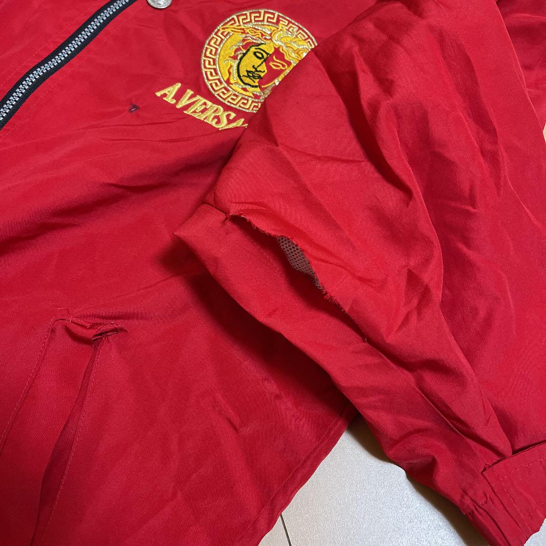 得価大特価 A.VERSACE ヴェルサーチ ナイロンジャケット 刺繍 ラインテープ yEsw3-m17840164888 最安値正規品