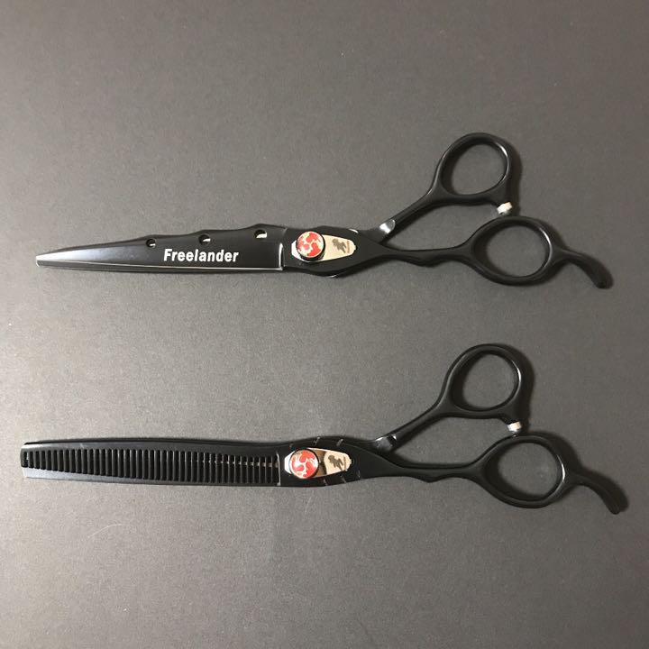 新品&左利き】 FreeLander Blackシザー&セニングSET