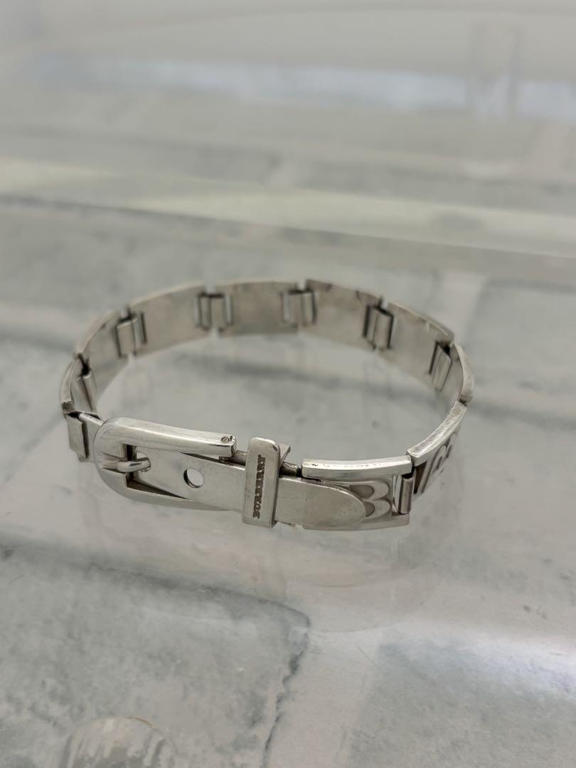 希少　オールドバーバリー BURBERRY 925 ロゴ　ベルト　ブレスレット