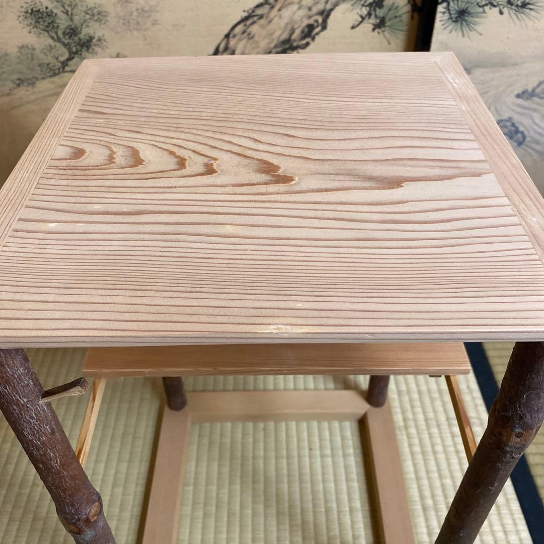 茶道具　茶棚　寒雲卓 茶器/茶道具 お棚】 寒雲卓 円能斎好写し 小林幸斎作 – 今屋静香園