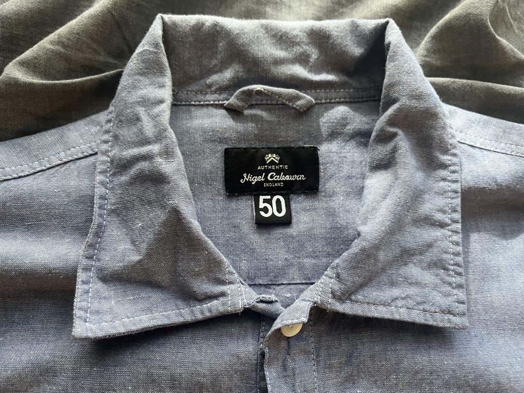 ss20(英国製)ナイジェルケーボン プルオーバー シャンブレーシャツ 画像3