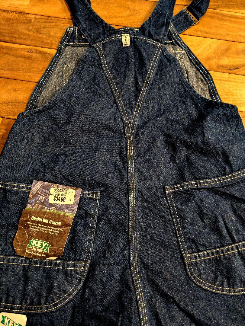デッドストックKEY 34x34 Denim Bib Overall 　90\"s