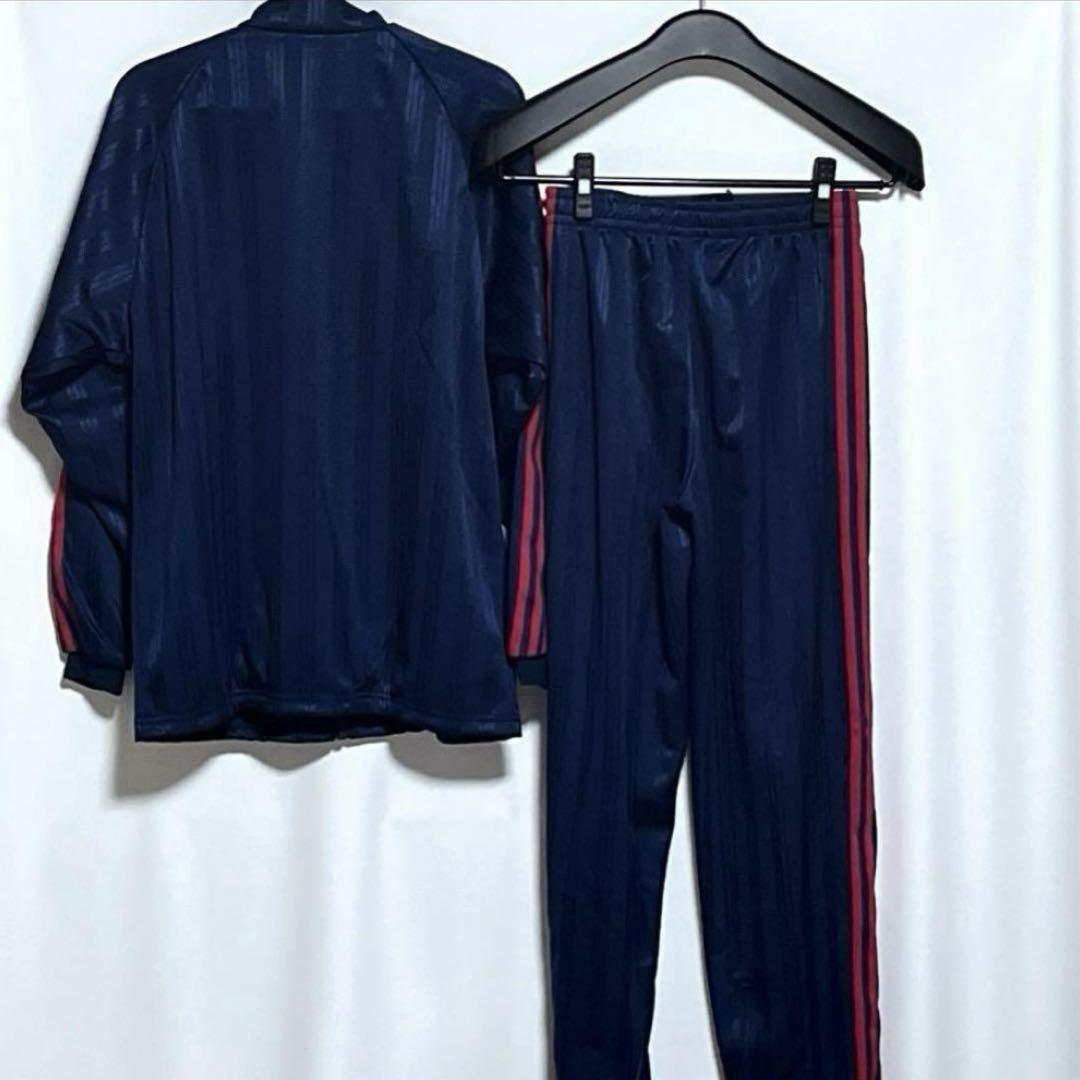 【新品未使用】adidas ジャージ上下セット 紺/赤ライン