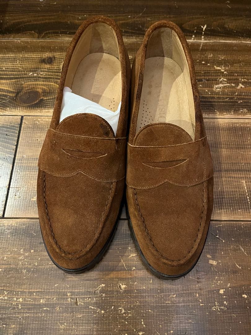 ブラウン スエード ローファー 25.5cm