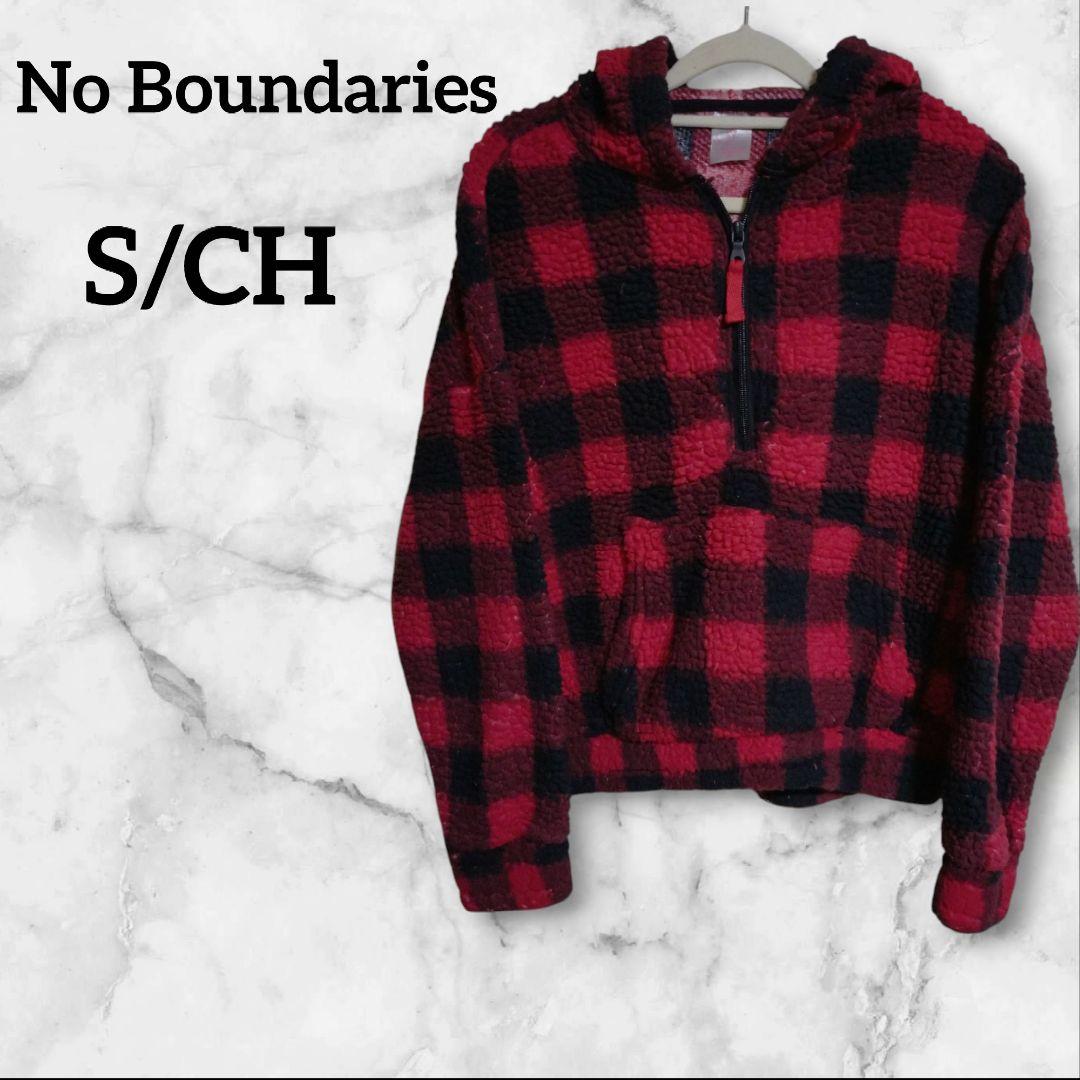 1点限定⭐️No Boundaries【S/CH】 赤黒チェック パーカー 秋冬