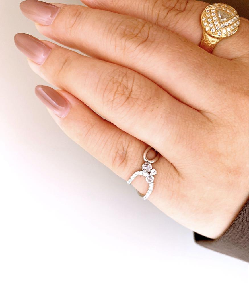 ウルウル❗️ローズカットダイヤ✨D0.222CT✨プラチナダイヤモンドリング