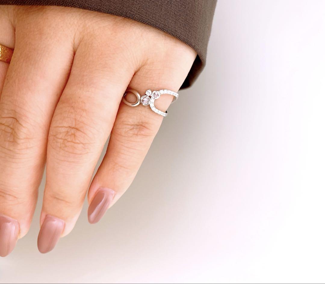 ウルウル❗️ローズカットダイヤ✨D0.222CT✨プラチナダイヤモンドリング