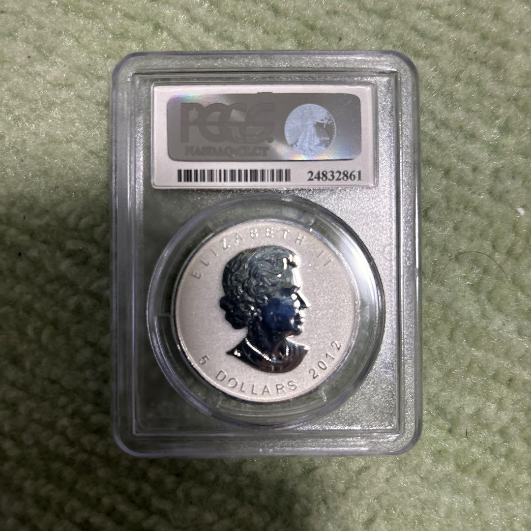 カナダ　馬　＄15花形銀貨　2014　入手困難品。 PCGS 2012年 カナダ1ドル銀貨