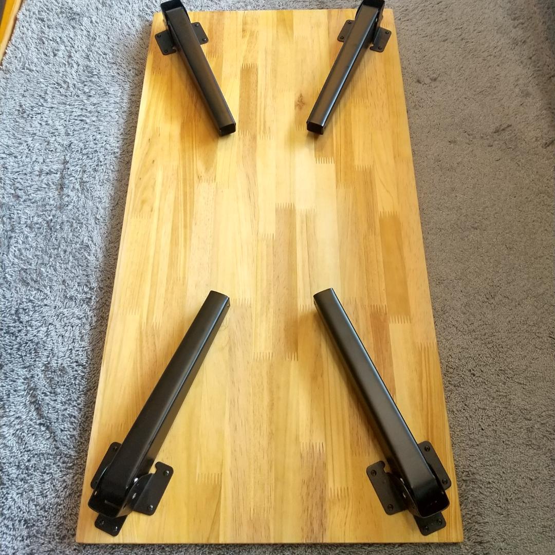ちー【900mm×450mm】パイン無垢集成材 折りたたみローテーブル
