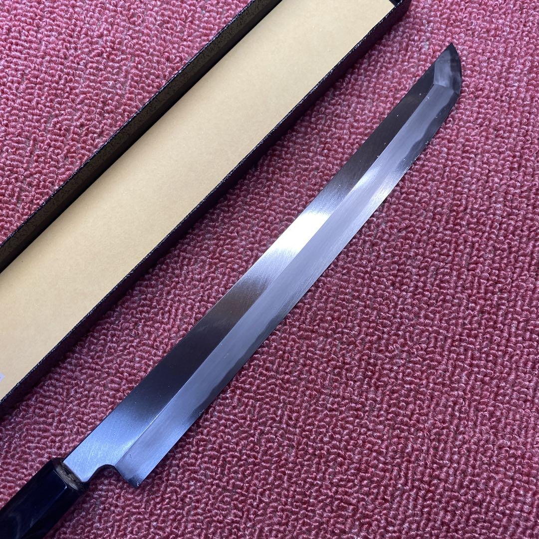 青二鋼 先丸柳刃包丁 240㎜ 8寸 （青二鋼 先丸柳刃包丁 240㎜ 8
