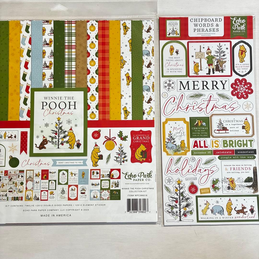 Echo Park Pooh Christmas コレクション 7点セット Echo Park Pooh Christmas コレクション 7点セット