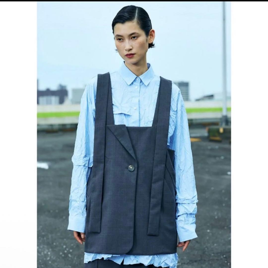 enfold 24aw TAILORED VEST グレー　テイラードベスト