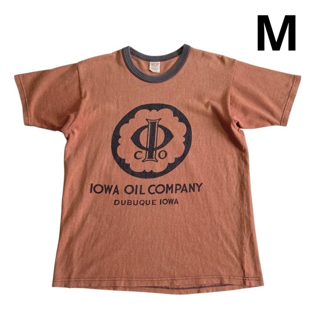 ブートレガーズ Power Wear Tシャツ M 薄茶 紺 染み込みプリント