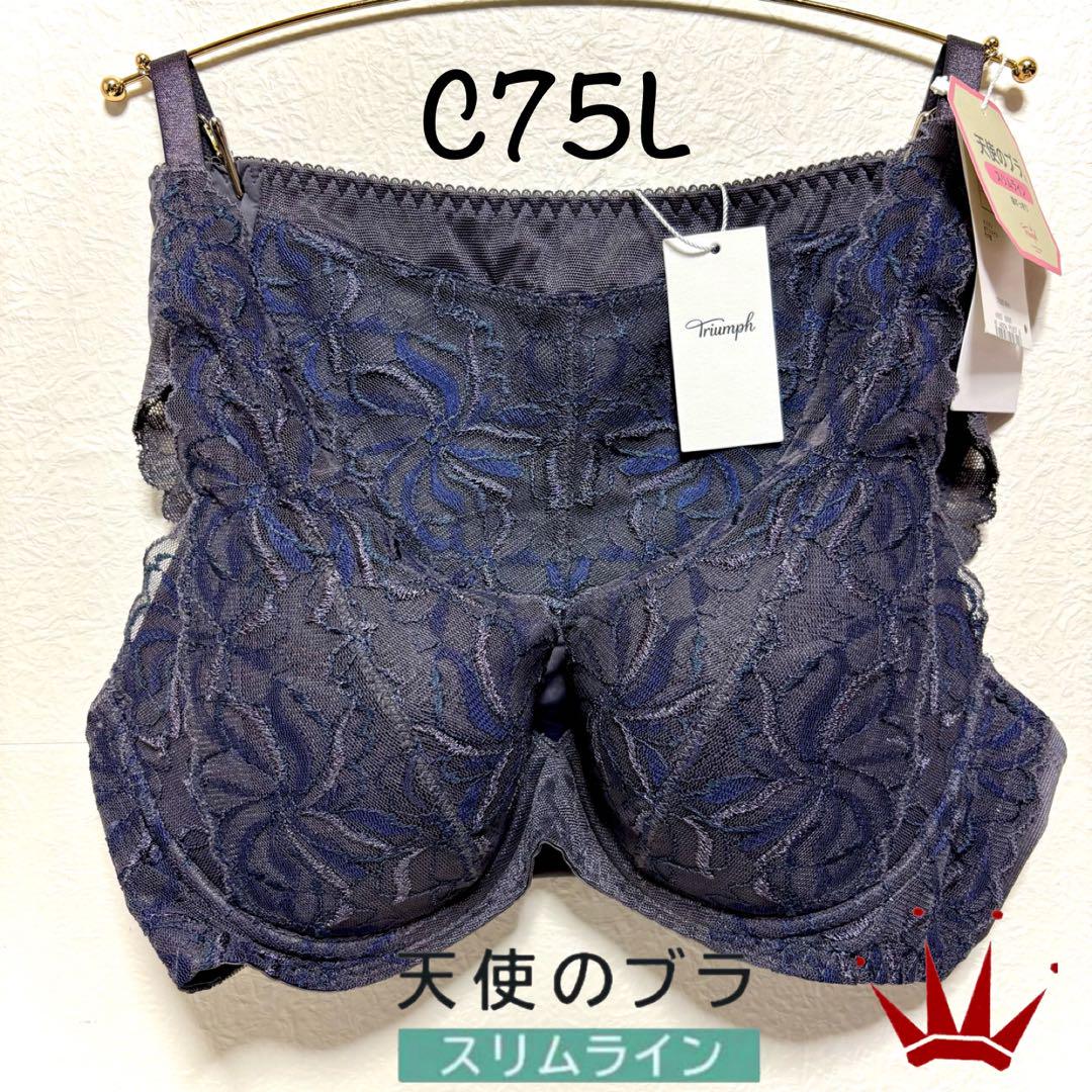 C75L 天使のブラ スリムライン582 ブラ＆ショーツ チャコールグレー SALE】天使のブラ(R) スリムライン582 ブラジャー TR582 WHU