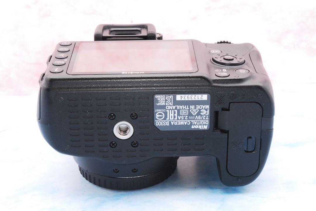 Nikon D3300★一眼レフカメラ★美品＆ショット数少★ケース付★ ニコン Nikon D3300 レンズキット ブラック SDカード(16GB)付き
