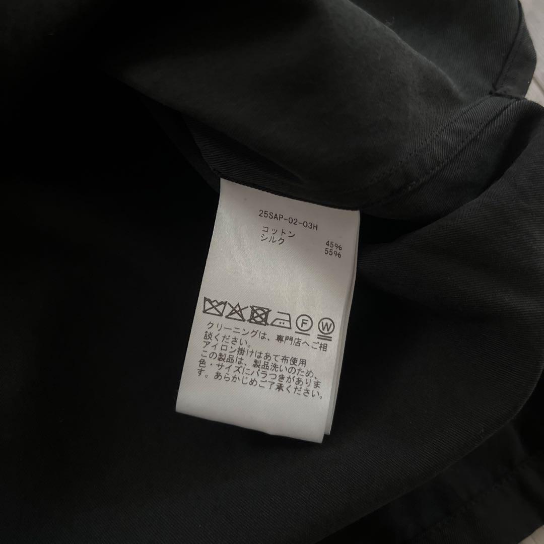 タグ付き　アプレッセ　シルクコットン　オープンカラー　L/S シャツ