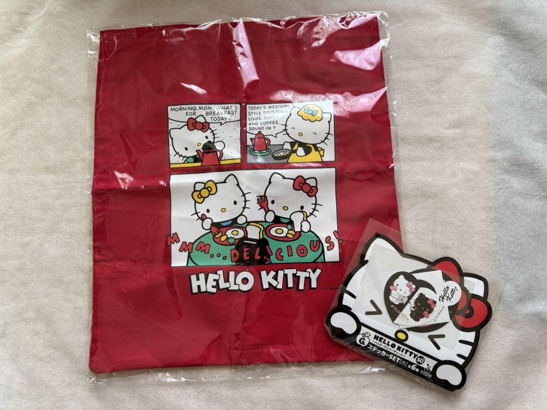 happyくじ　特賞ＢＩＧぬいぐるみ　トートバック　ステッカー Happyくじ 特賞BIG マイメロディ ステッカー マイメロディ50周年