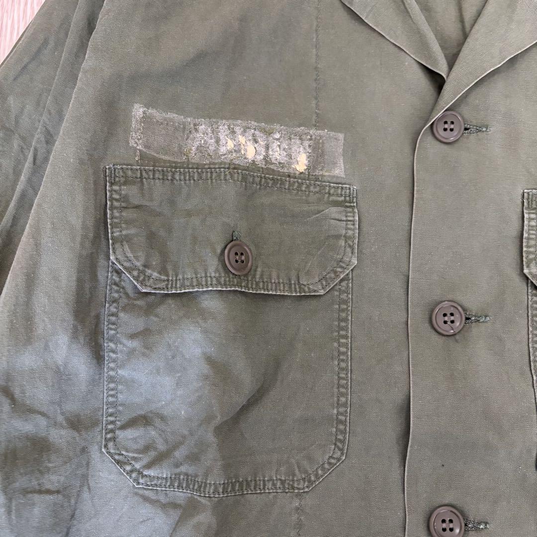 60s US ARMY ポプリンシャツ　ヴィンテージ　ミリタリー　米軍実物