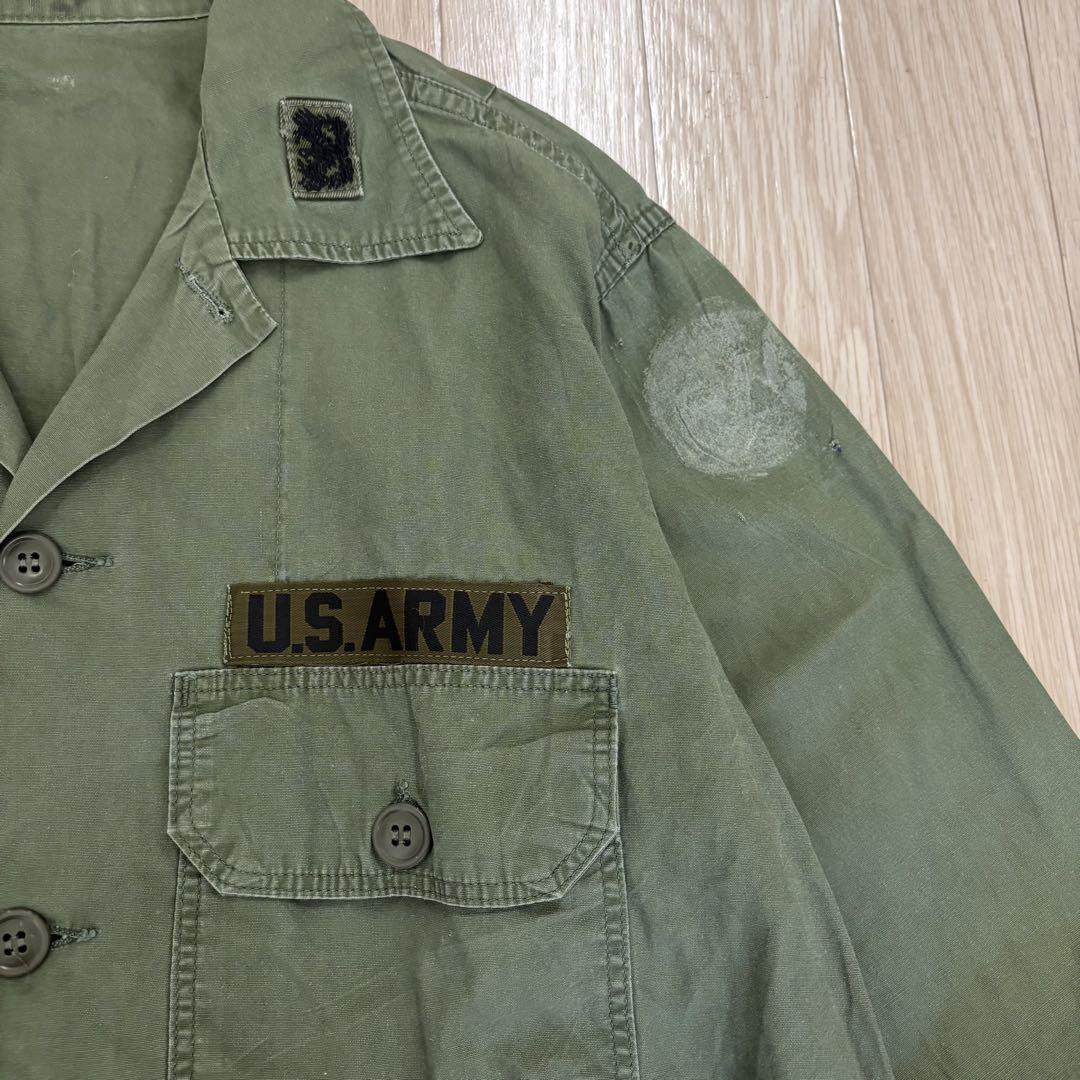 60s US ARMY ポプリンシャツ　ヴィンテージ　ミリタリー　米軍実物