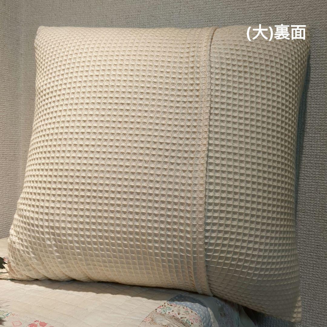 パステルカラーが可愛いアンティークキルトのリメイククッション3個set⭐シャビー