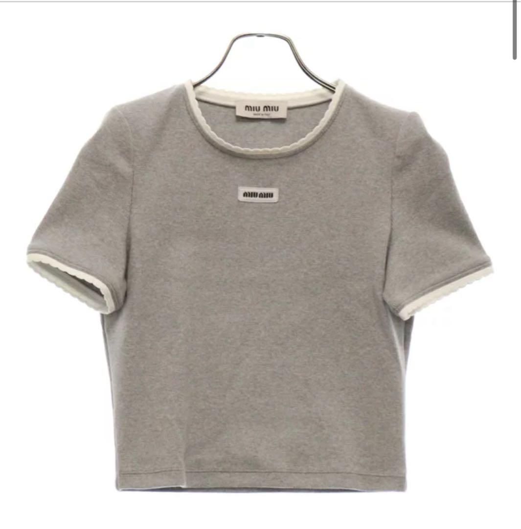 MIU MIU グレー Tシャツ Mサイズ