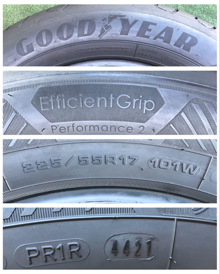 225/55 R17、GOOD YEAR efficientGrip、2021年