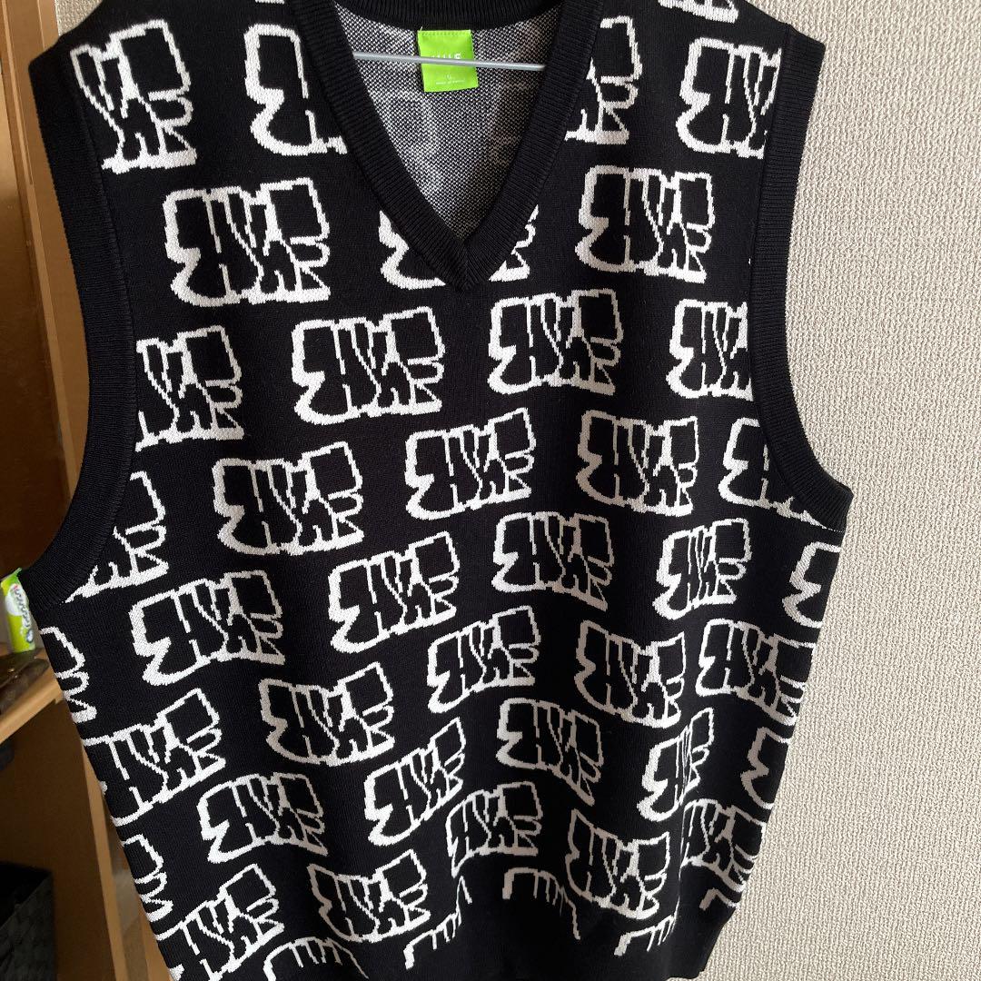 INTERLACED JACQUARD OVERDYED VEST / HUF ハフ セーター