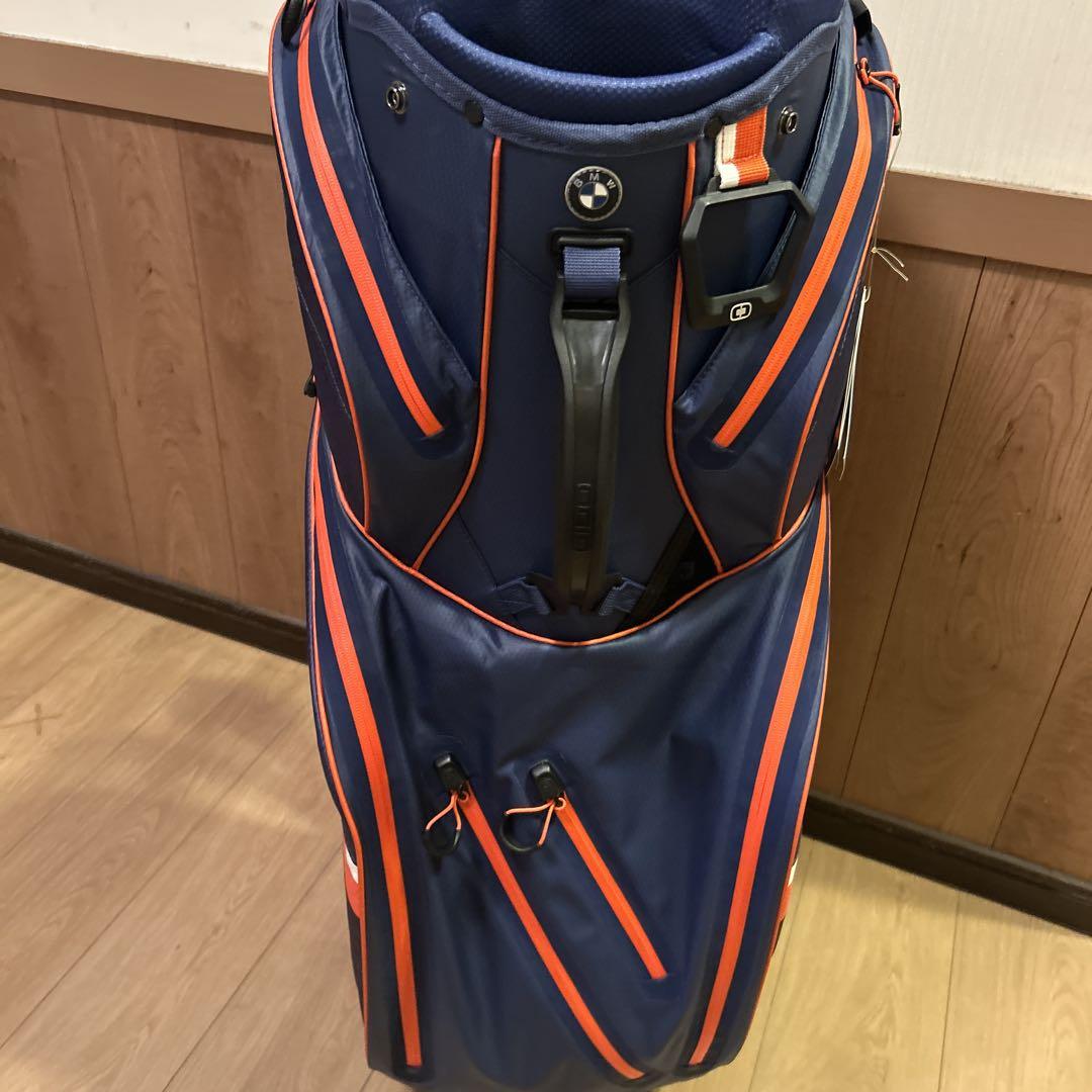 BMW Golfsport ゴルフバッグ ネイビー/オレンジ 防水　軽量