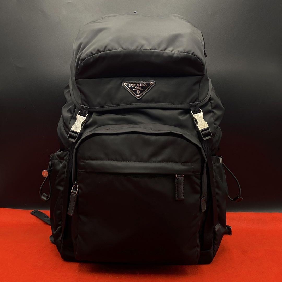 極美品】プラダ 2VZ 090 三角ロゴ バックパック Re-Nylon 黒
