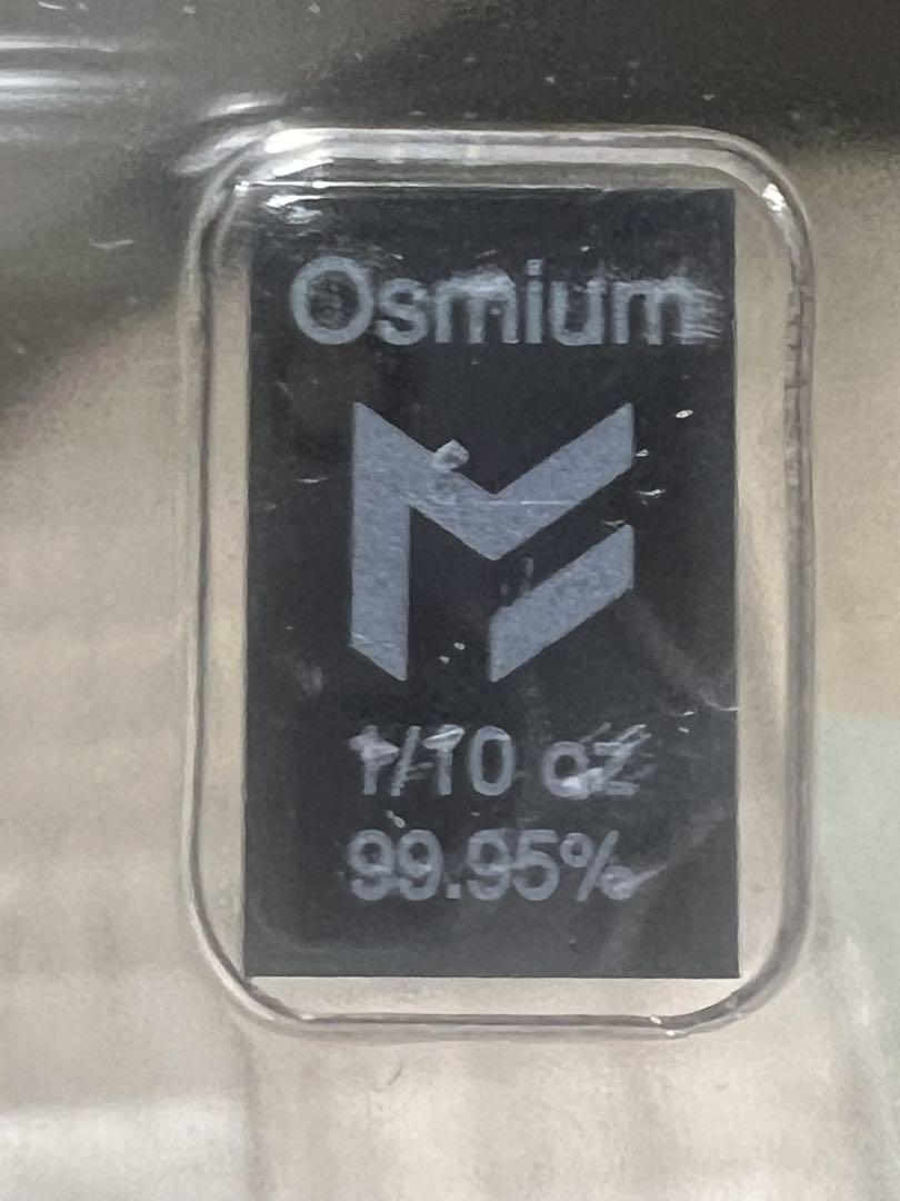 48/66 原子番号76 Os オスミウム 3.11g インゴット 希少金属