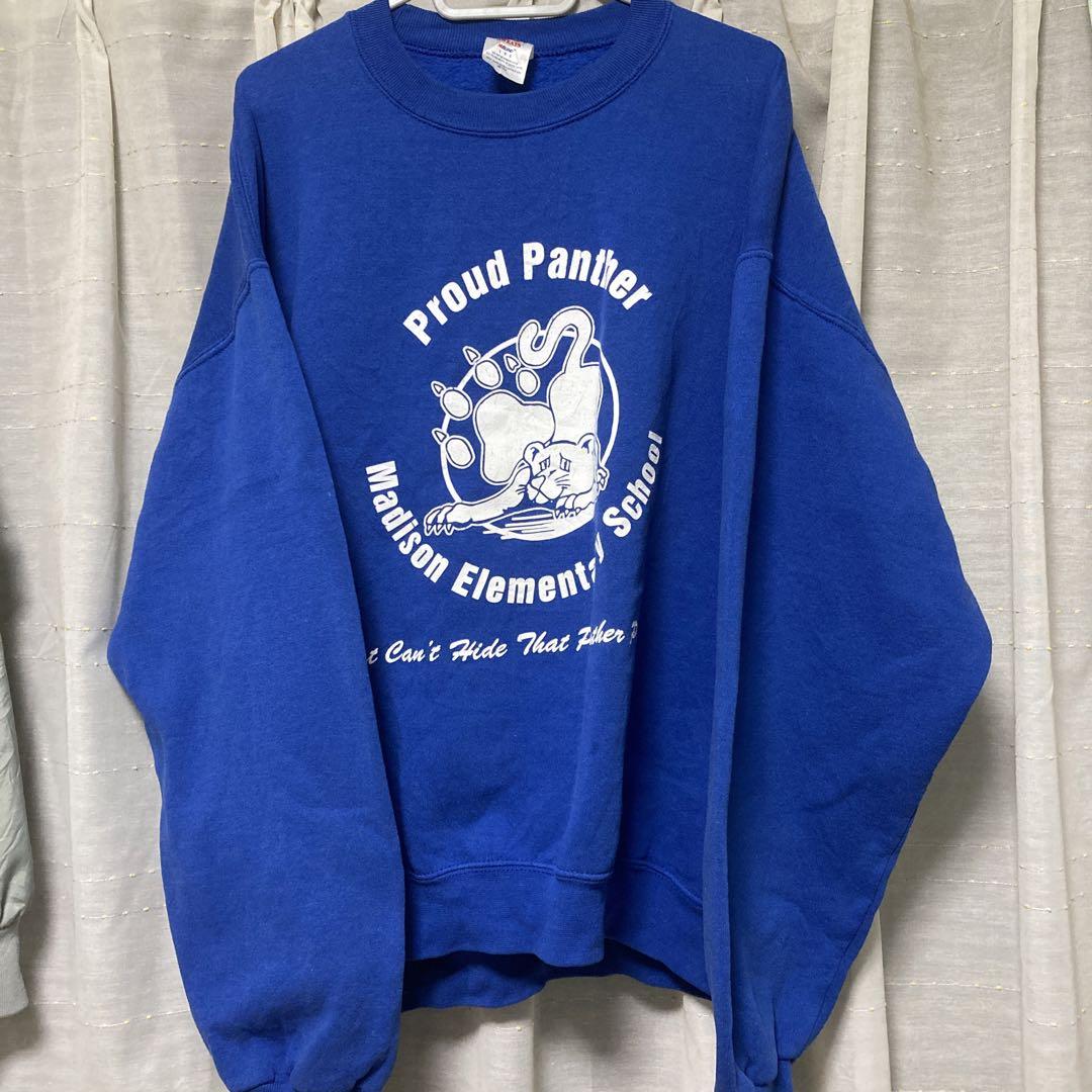 古着　アメカジ　青　虎　トレーナー　ヴィンテージ　90s