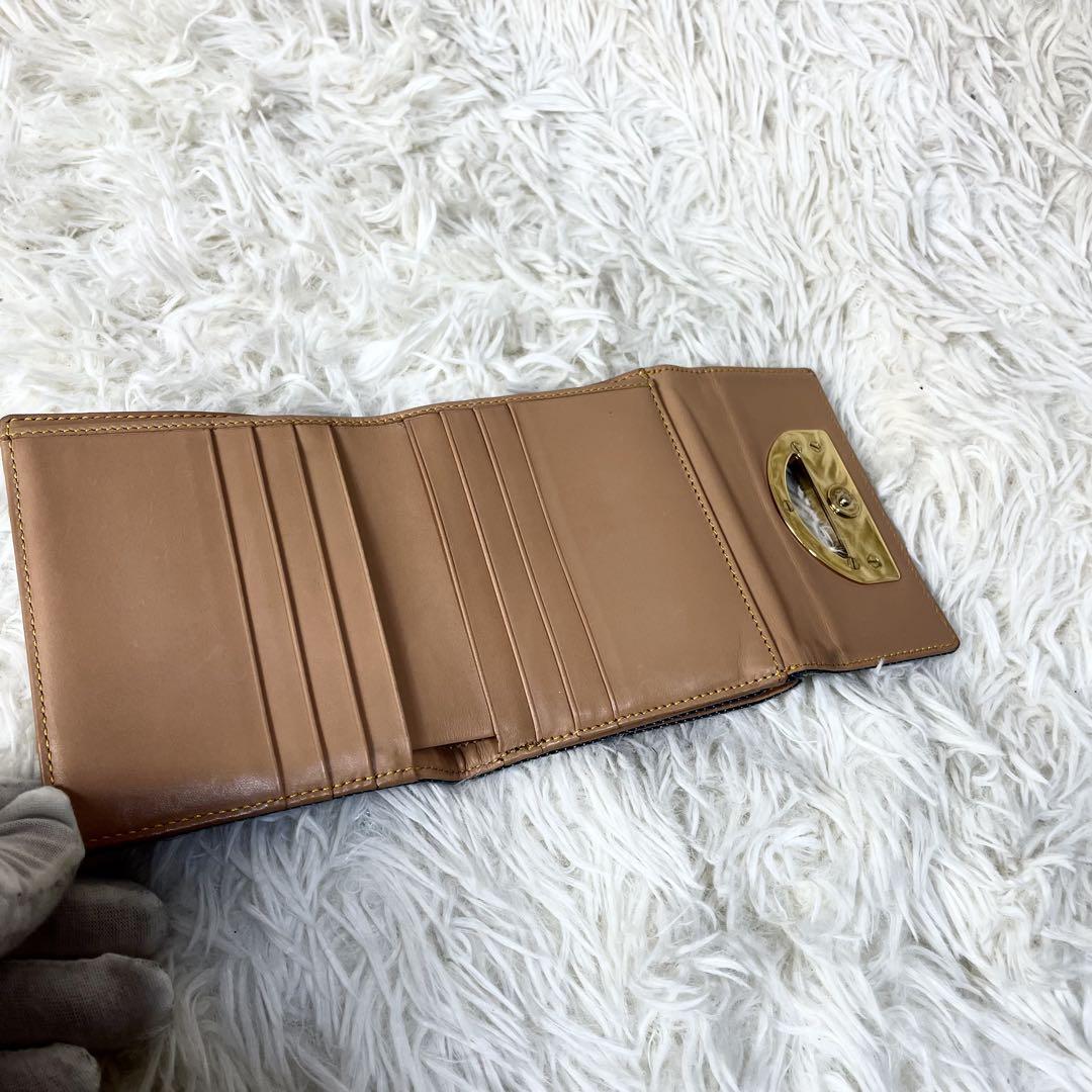 Diorディオール デニム 折り財布 三つ折り財布 コンパクト