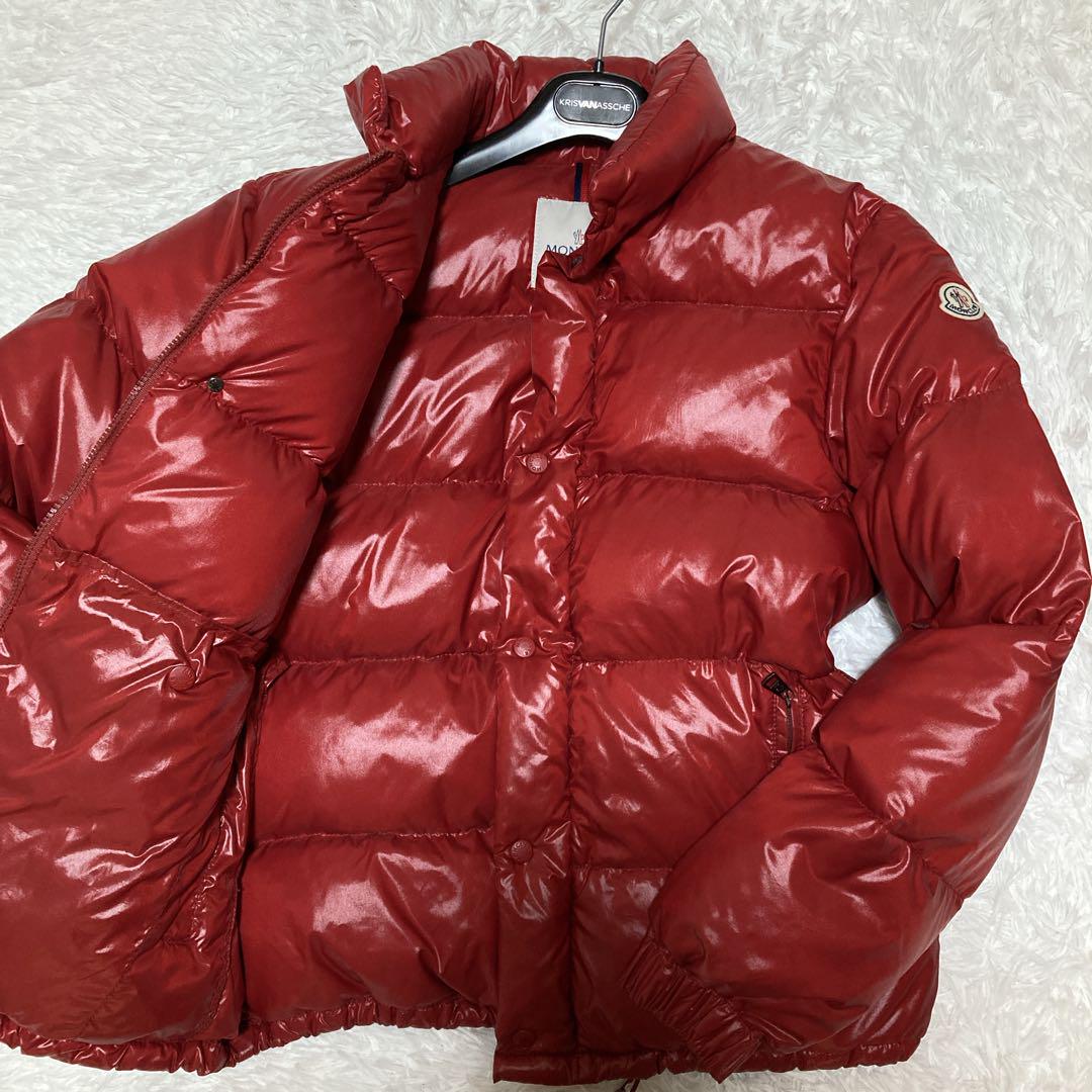 身幅61MONCLER モンクレール　ダウンジャケット　赤　レッド　2 コミックタグ