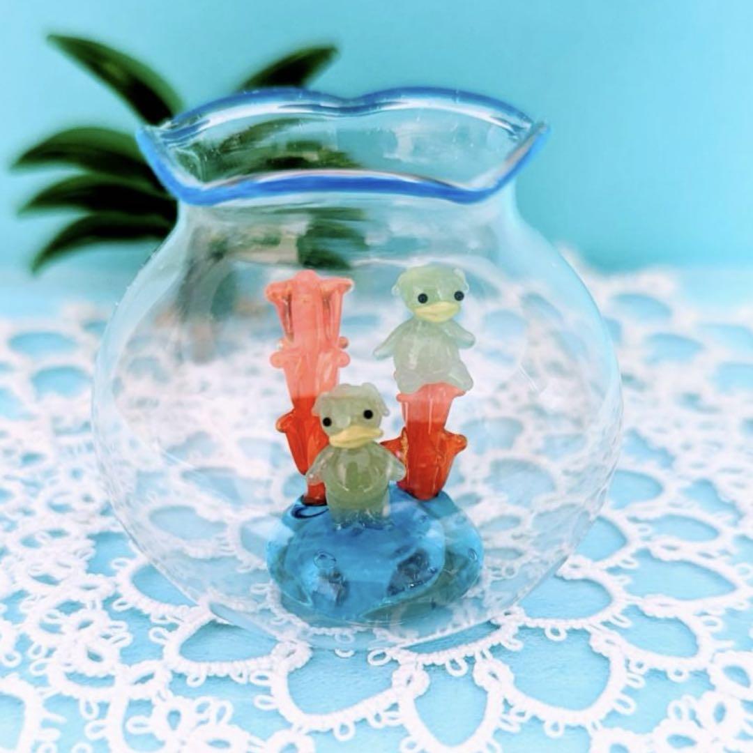 金魚鉢とカッパ ガラス細工 ミニチュア - メルカリ