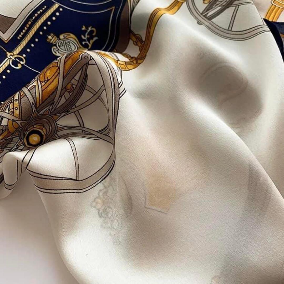 シルクスカーフ silk 高級感 バック飾り N122
