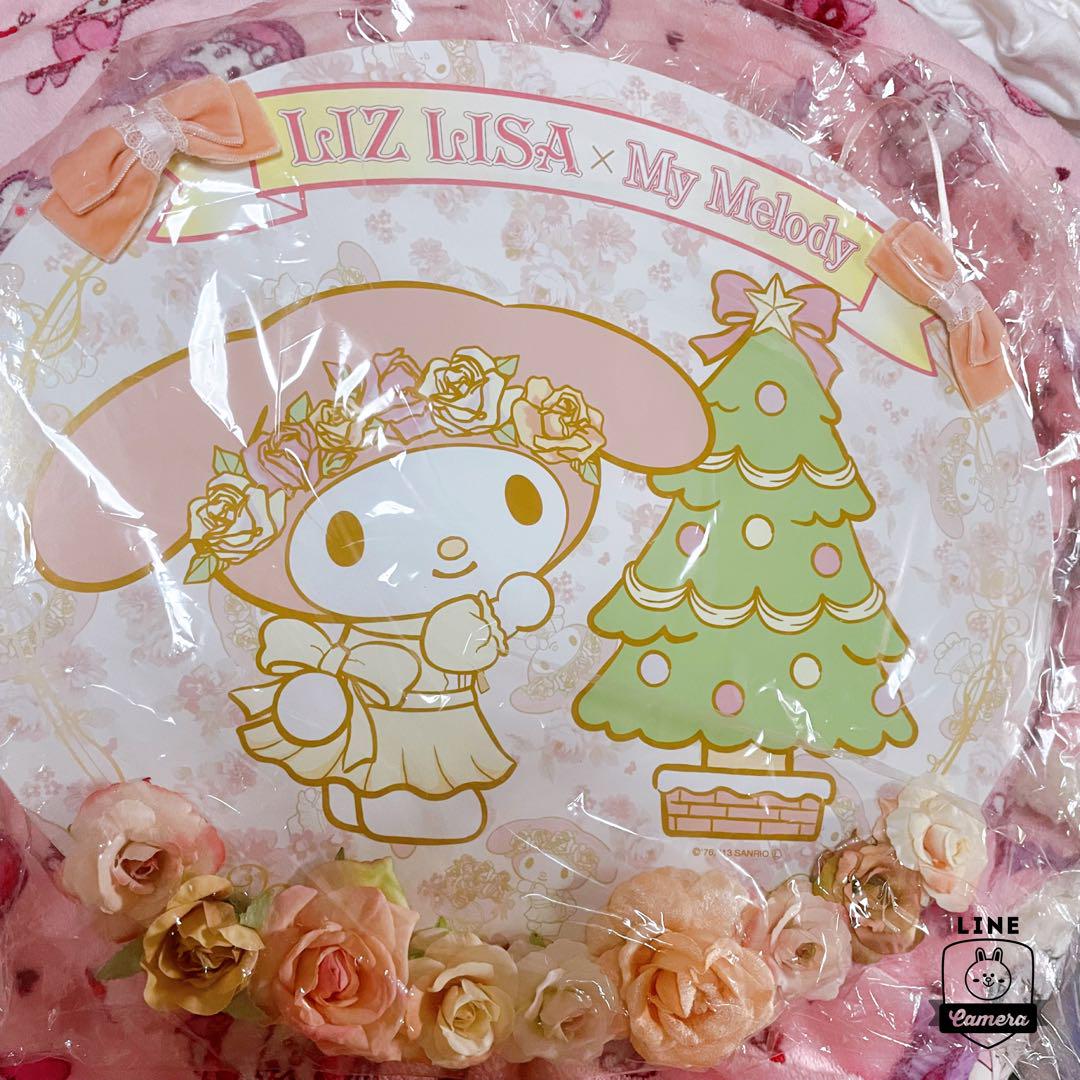 リズリサ リズメロ マイメロ 花柄 ピンク ノベルティ プレート