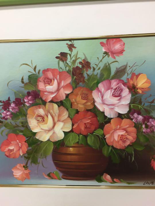 真作保証 1993年製作 赤富士 小宮庄八 油彩 油絵 絵画 美術品