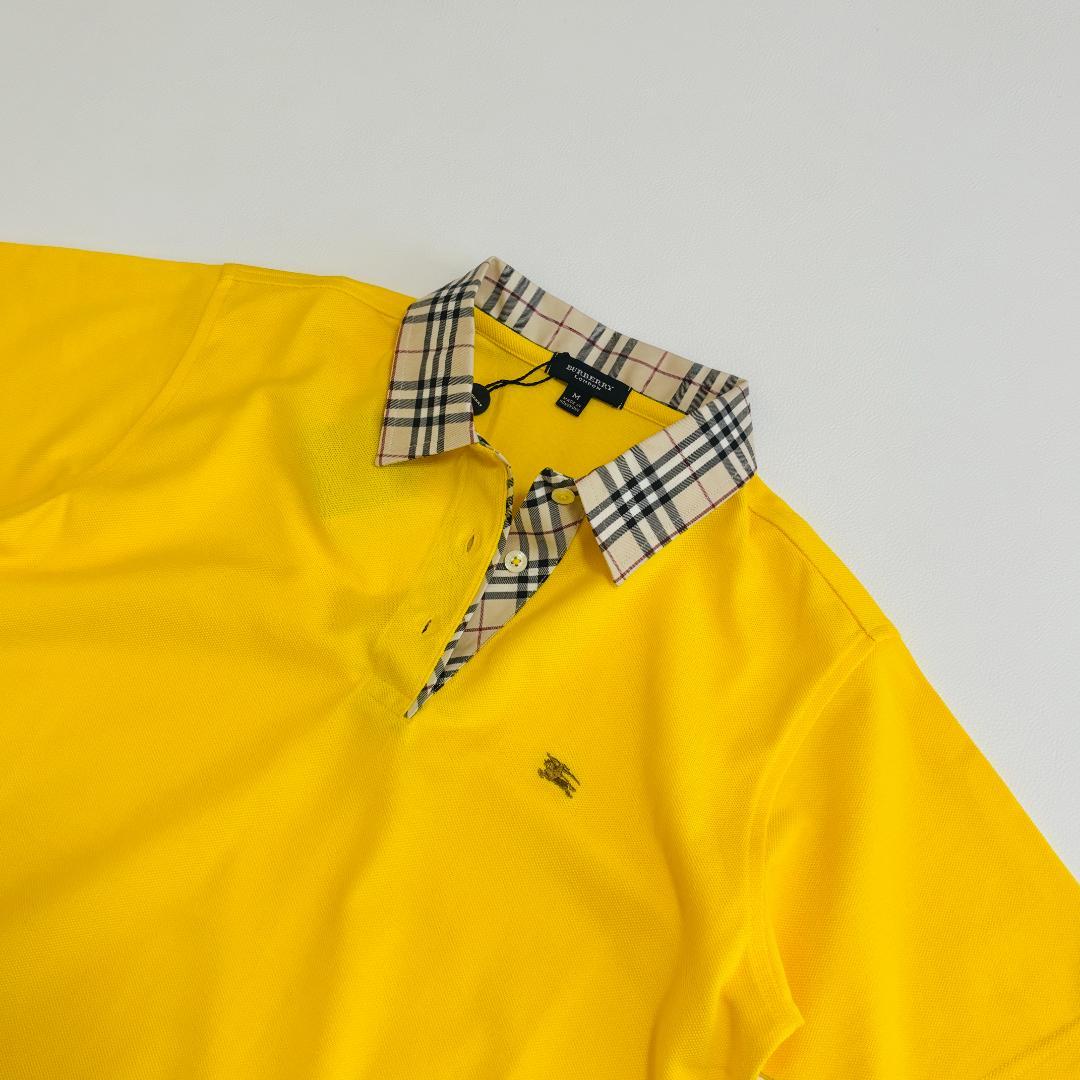 新品】BURBERRY LONDON ポロシャツ ノバチェック 鹿子 M 黄色