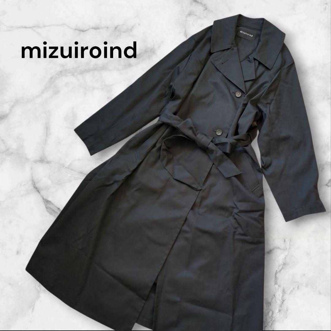 mizuiro ind ミズイロインド 黒 トレンチコート スプリングコート SIZE mizuiroind