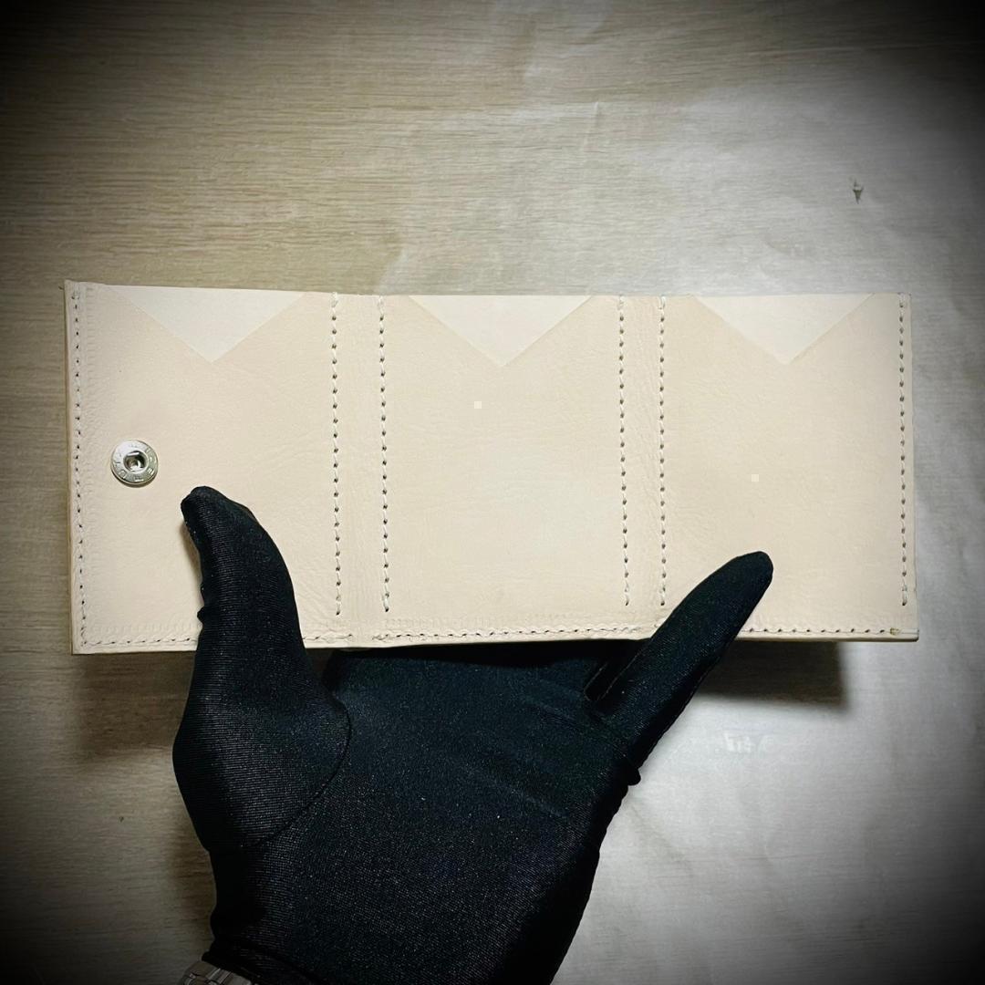 総手縫い メンズ財布 ミニ財布 小さい財布 本革 ハンドメイド ブラウン 茶