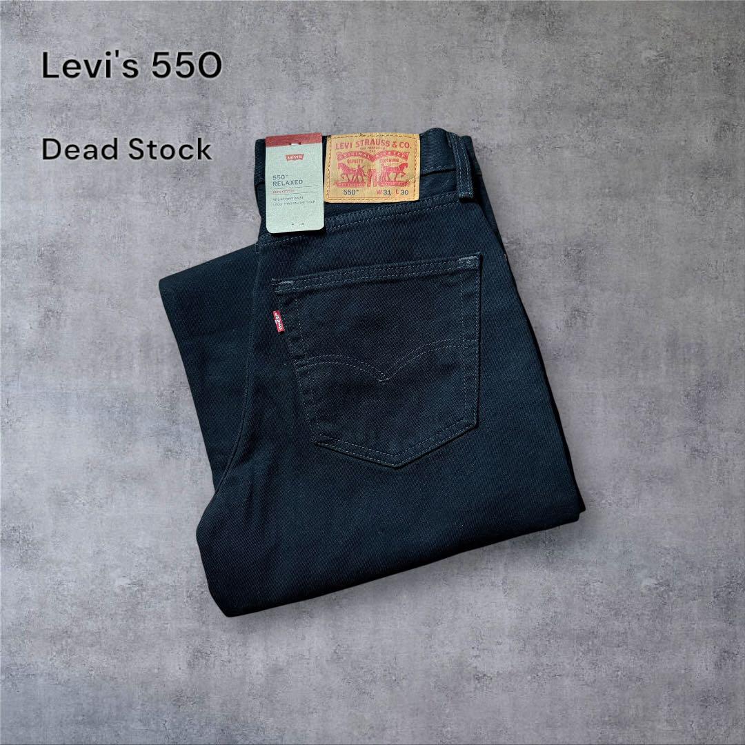 けんしん【1358】美品デッドストックLevi's 550ブラックデニム