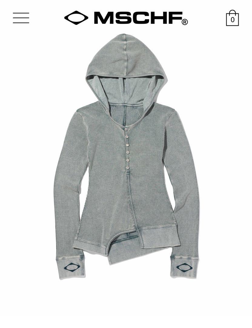 MSCHF◆LAYERED WAFFLE HOODIE SET_Beige/Khaki LAYERED WAFFLE HOODIE SET_BLEACHED KHAKI - MISCHIEF