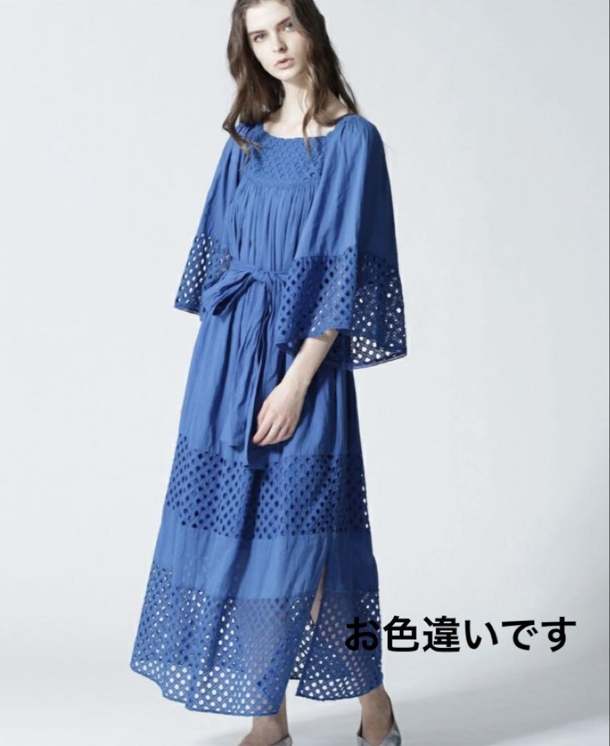 Grace class グレースクラス カットワークメッシュマキシワンピース 黒
