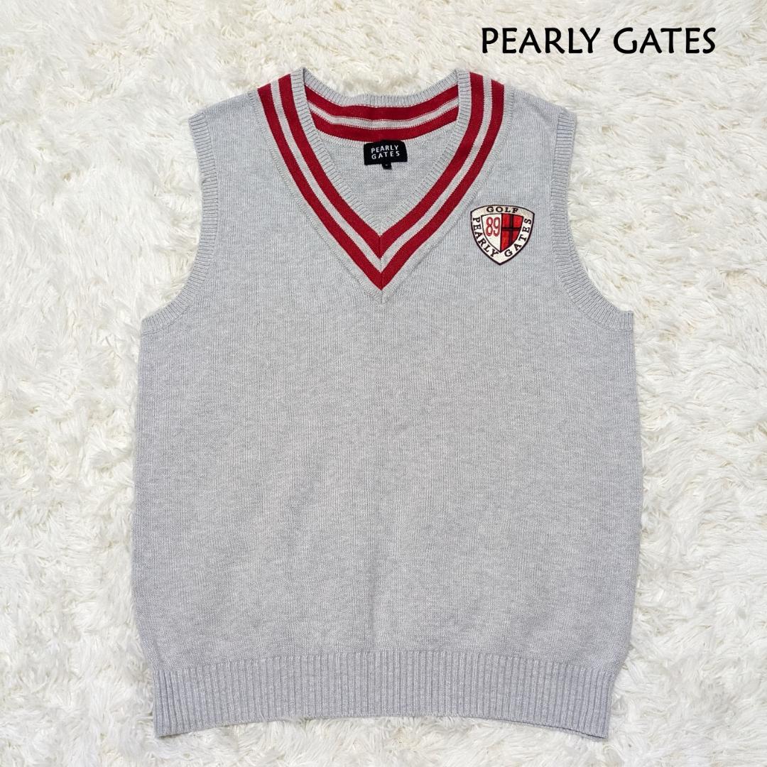 PEARLY GATES - ペン  and per se シャツ、ベスト、2点 パーリーゲイツ ニットベスト ロゴワッペン サイズ5 L相当-格安