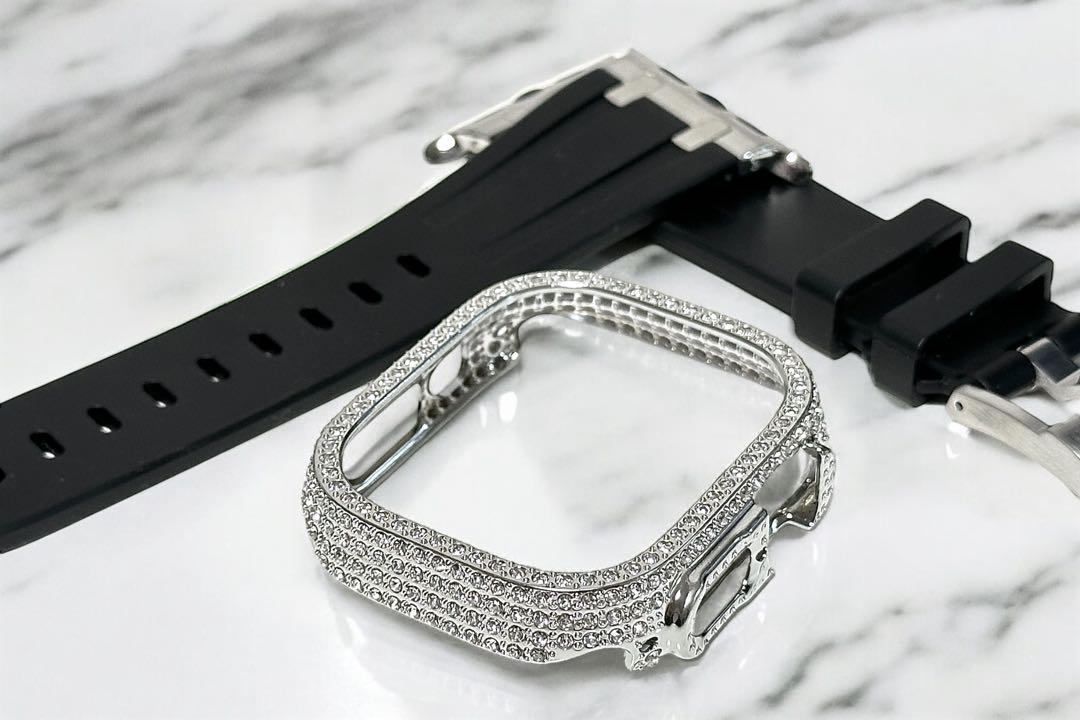 49bs★アップルウォッチ ラバーベルト カバー　Apple Watchバンド