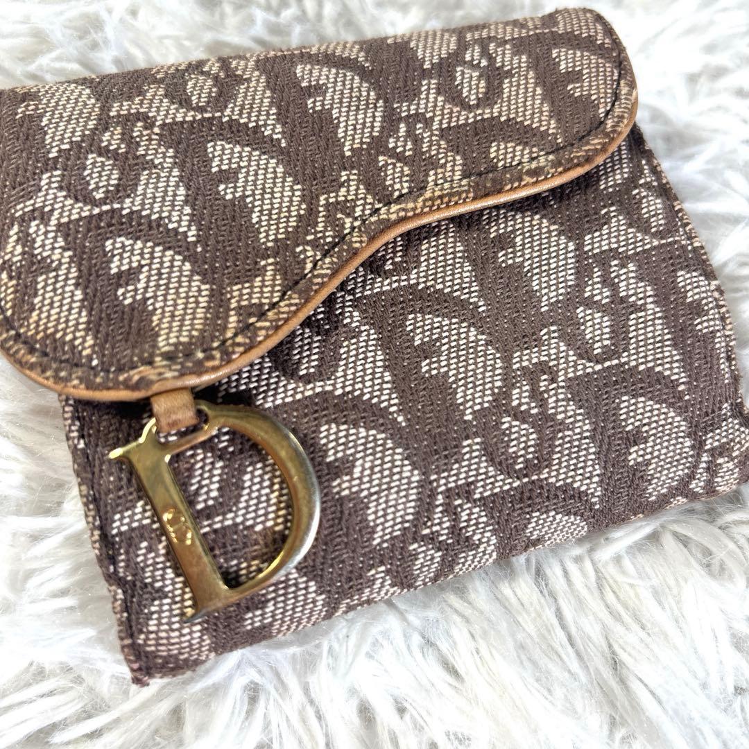 トロッター ディオール　折り財布　二つ折り　トロッター　D サドル　キャンバス