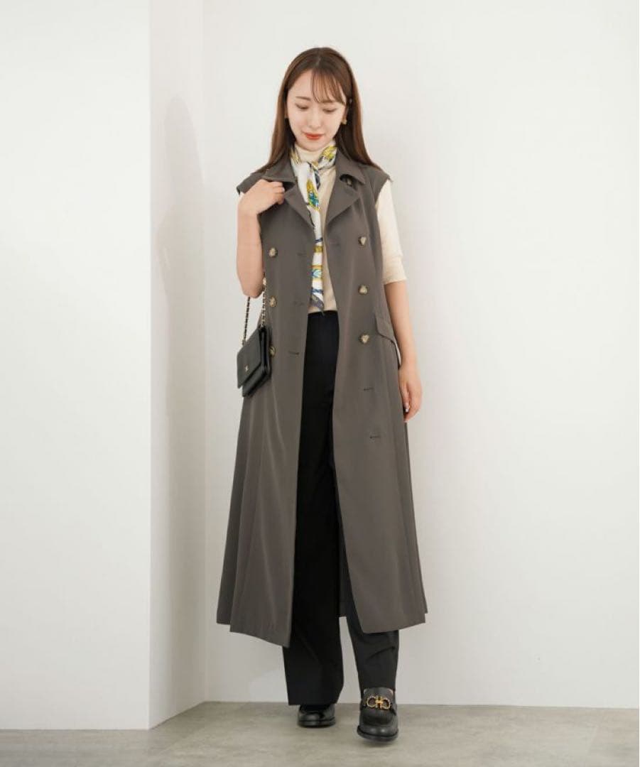 【新品タグ付】 lieulien lui トレンチ ディテール ノースリ ジレ 12,990円