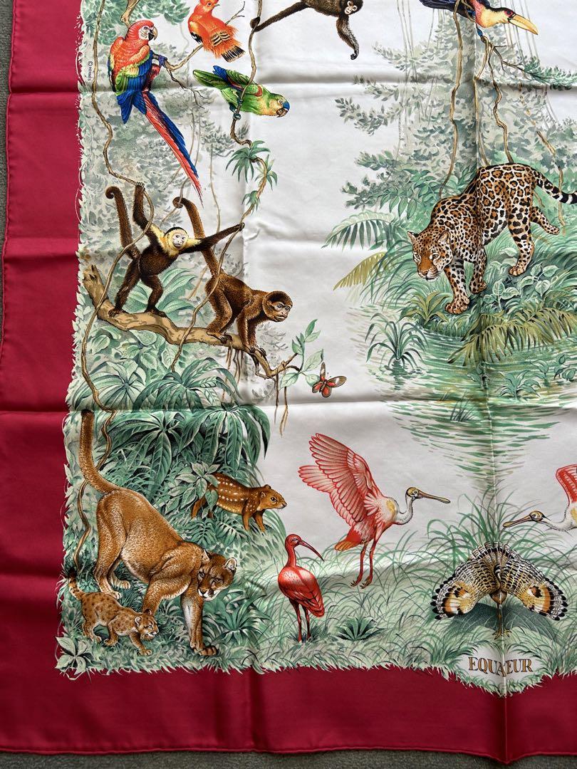 HERMES エルメス スカーフ カレ90EQUATEUR 赤道直下シルクレッド
